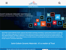 Tablet Screenshot of ceramicmaterials.saint-gobain.com