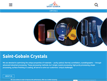 Tablet Screenshot of crystals.saint-gobain.com